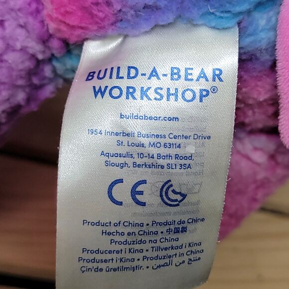 BAB 15" Build A Bear Cotton Candy Swirl Llama in Sequin Tutu w/ Leash - Picture 5 of 6